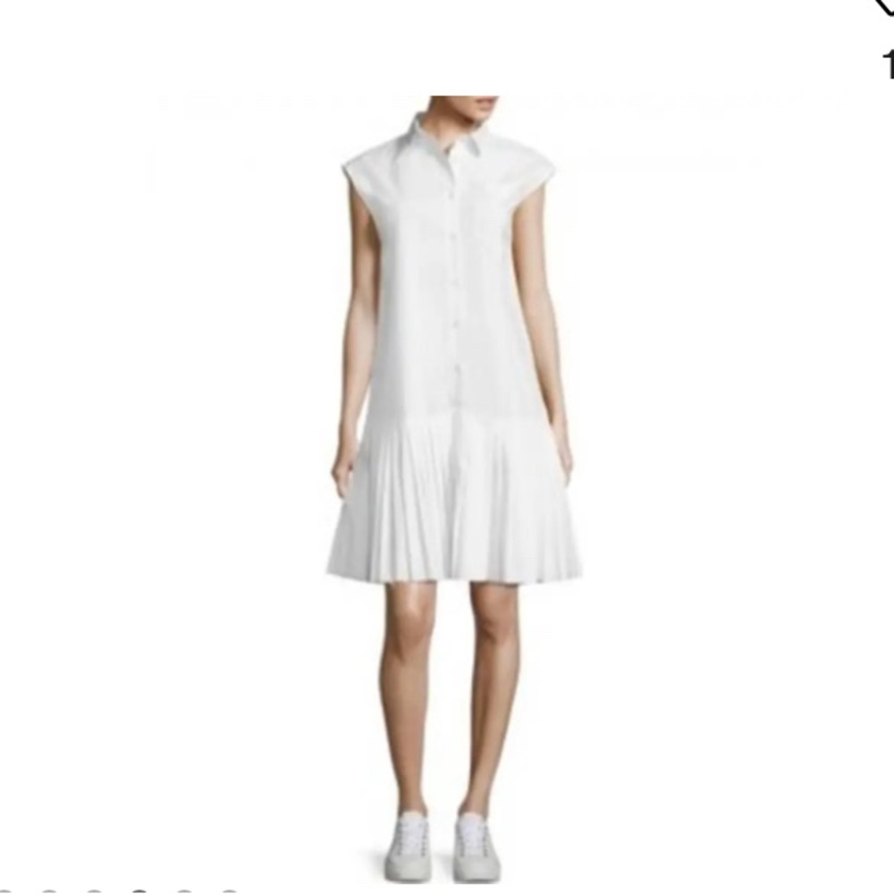 Public School White Pleated Mini Dress in Mint Condition!